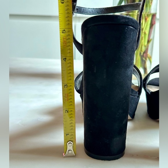 Aldo Black Suede Platform Heels - Picture 4 of 7